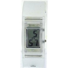 The Olivia Collection Unisex Digital Clear Plastic Strap With Date Boxx186