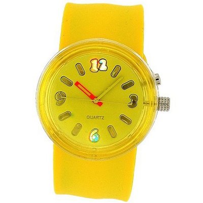 The Olivia Collection Yellow Silicone Strap Flashing Light Up Slap LUS001