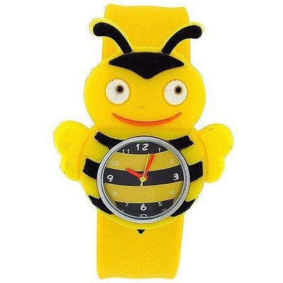TOC Kids Yellow Bumble Bee Slap With Yellow & Black Stripe Dial BBS001