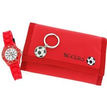 Tikkers Boys Red Football , Keyring & Wallet Gift Set ATK1004