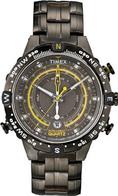 Timex Intelligent Quartz with Grey Dial Analogue Display and Grey Stainless Steel Bracelet T2P139AU