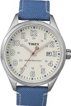 Timex Originals T2N348 Unisex T Series Cream Dial Blue Strap