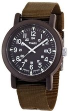 Timex Premium Originals Black Dial Green Nylon Strap T2N363