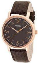 Timex T2P213 Classic Brown Stripe Leather