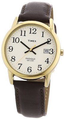 Timex T2N369 Easy Reader Brown Leather Strap