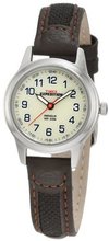 Timex T41181 Expedition Metal Field Brown Leather and Nylon Strap