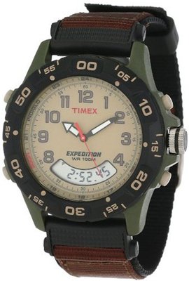 Timex T45181 Expedition Analog-Digital Chrono Alarm Timer Brown Nylon Strap