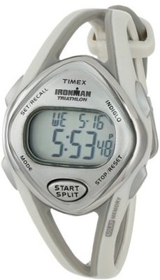 Timex T5K026 Ironman Sleek 50-Lap Light Gray Resin Strap