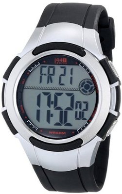 Timex T5K237 1440 Sports Digital Full-Size Black/Silver-Tone Resin Strap