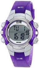 Timex T5K459 1440 Sports Digital Silver/Translucent Purple Resin Strap