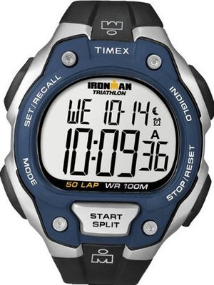 Timex T5K496 Ironman Traditional 50-Lap Black Resin Strap