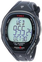 Timex T5K588 Ironman Sleek 250-Lap TapScreen Black/Gray Resin Strap