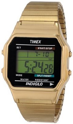 Timex T78677 "Classics" Gold-Tone Digital Dress with Expansion Band