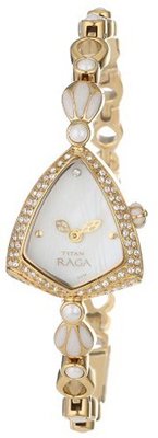 Titan 9811YM01 Theme Raga Intricate Jewelry Inspired Crystal Gold Tone