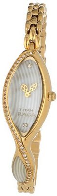 Titan 9823YM01 Theme Raga Intricate Jewelry Inspired Crystal Gold Tone