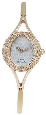 Titan 9824WM01 Theme Raga Intricate Jewelry Inspired Crystal Rose Gold Tone