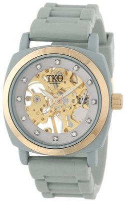 TKO ORLOGI TK626GY Milano Grey Rubber Mechanical Movement Skeleton