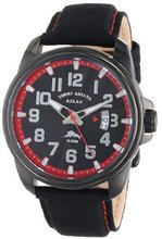 Tommy Bahama RELAX RLX1214 Beach Cruiser Black Dial Red Dial Ring Canvas Strap