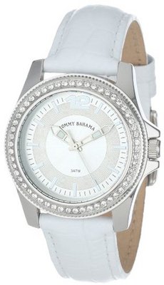 Tommy Bahama Swiss TB2128 Riviera White Strap Silver Stone Bezel