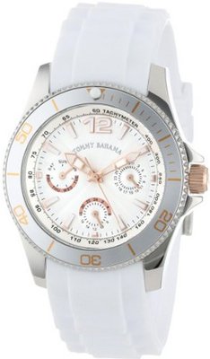 Tommy Bahama Swiss TB2145 Riviera Swarovski Crystal Bezel White Dial Multi-Function and Strap