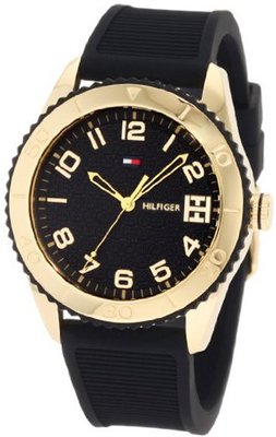 Tommy Hilfiger 1781120 Sport Gold Toned Black silicone