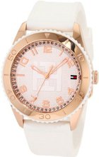 Tommy Hilfiger 1781121 Sport Rose Gold Toned White Silicon