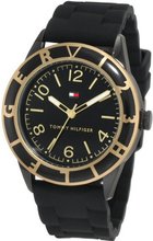Tommy Hilfiger 1781183 Sport Gold Plated Stainless Steel and black silicon strap