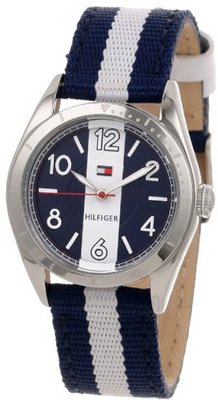 Tommy Hilfiger 1781295 Casual Sport Blue and White Nylon Strap 3-Hand