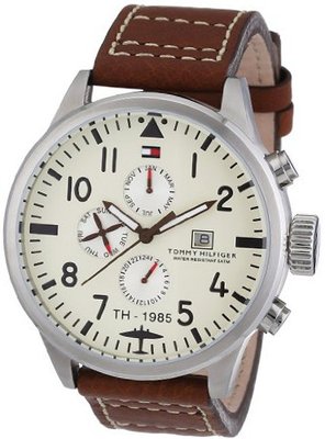Tommy Hilfiger 1790684 Brown Leather Quartz with Beige Dial