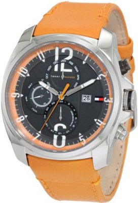 Tommy Hilfiger 1790832 Sport Stainless Steel and orange strap with multifunction dial
