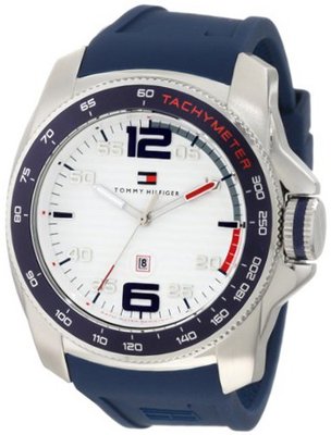 Tommy Hilfiger 1790855 Sport Stainless Steel and Blue Silicone