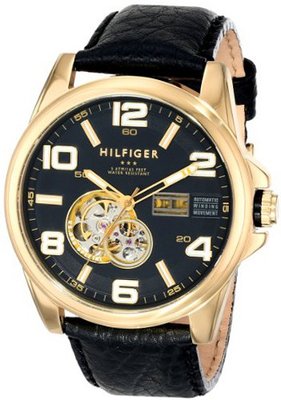 Tommy Hilfiger 1790908 Casual Sport Automatic Black Leather Strap