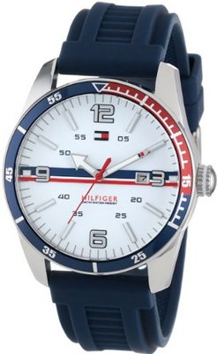 Tommy Hilfiger 1790918 Casual Sport 3-Hand Navy Silicone Strap
