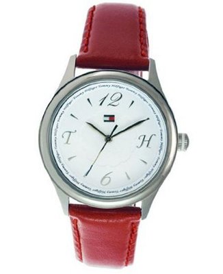 Tommy Hilfiger Ladies' 1780994 Red Leather Strap