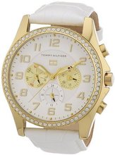 Tommy Hilfiger Taylor Quartz with White Dial Analogue Display and White Leather Strap 1781280