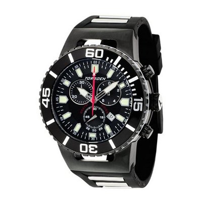 Torgoen Analog Quartz with Black Dial and Rubber Strap - T24305