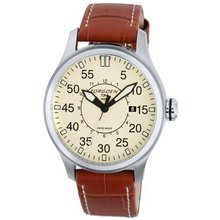 Torgoen Pilot T34 Series T34103 45mm Stainless Steel Case Brown Leather Mineral