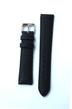22mm Classic Black Italian Calfskin Leather band with S/S Buckle.