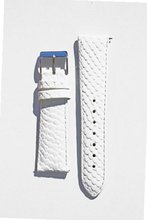 Michele Style 18mm White Snakeskin Leather with Quick-Release Pins