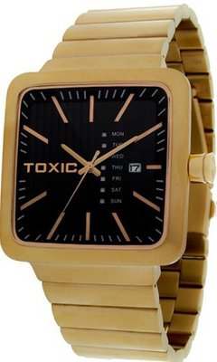 Toxic Square TX60192-D with Gold Stainless Steel Band