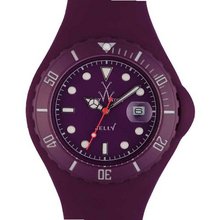 Toy Jelly JY18AM Purple Silicone Strap Plasteramic Case Date Display Interchangeable