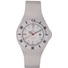 Toy JY01WH Ladies Toy Jelly White Plastic Resin Case White Dial Silicone Strap Date Display Quartz 36mm