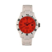 Toy Only Time Fluo All White Bracelet Red Glass FL01WHRD
