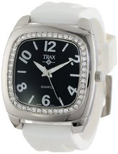Trax TR1740-BW Malibu Fun White Rubber Black Dial Crystal
