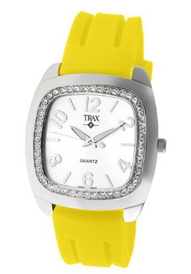 Trax TR1740-WY Malibu Fun Yellow Rubber White Dial Crystal