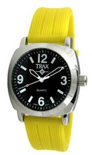 Trax TR5008-BY Shelley Black Dial Yellow Rubber Strap