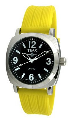 Trax TR5008-BY Shelley Black Dial Yellow Rubber Strap