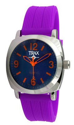 Trax TR5008-OPR Shelley Blue Dail Purple Rubber Strap