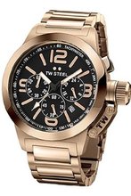 TW Steel Canteen Black Dial Chronograph Rose Gold PVD Stainless Steel TW307