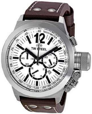 TW Steel CE1007 CEO Canteen Brown Leather White Chronograph Dial